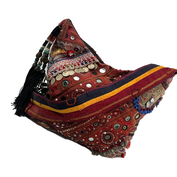 Simone Camille Embroidered Beaded Boho Bag Vintage Antique Textiles EUC - Picture 7 of 16